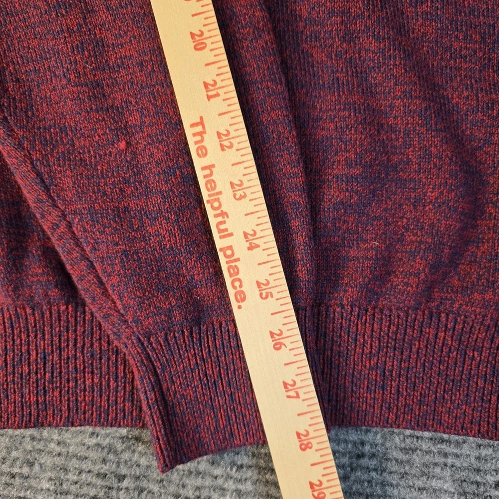 NWT Men's IZOD Crew Sweater Size XL Burgandy/Blue Cotton NEW